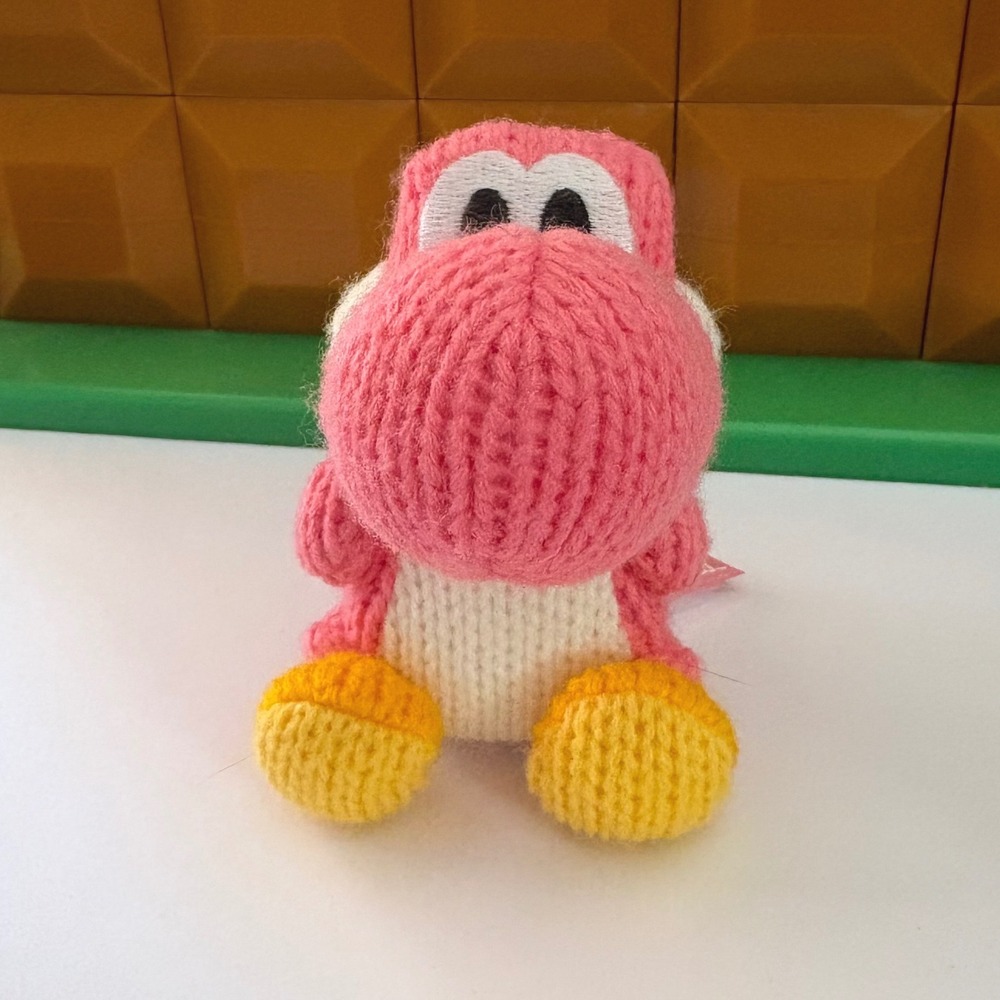 Nintendo Pink Yarn Yoshi Amiibo Yoshis Woolly World NFC Figure NVL201 Pink Amibo